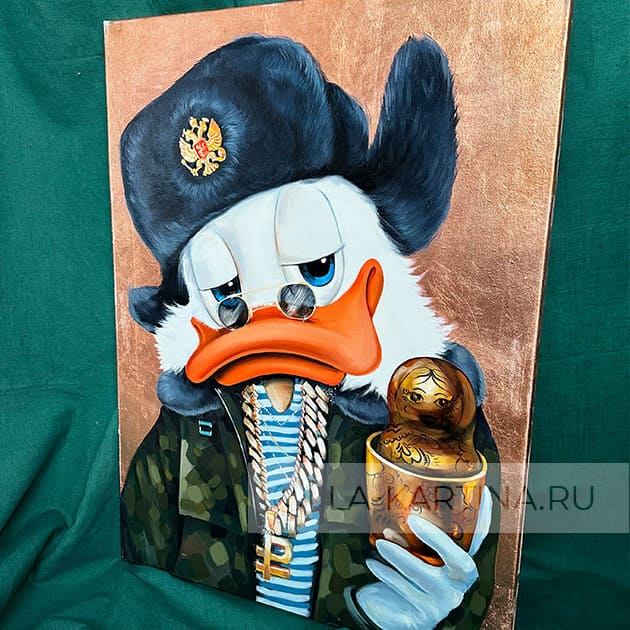 Картина маслом 'Скрудж в тельняшке'
